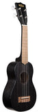 **KALA KA-15S-BLK BLACK MAHOGANY SOPRANO UKULELE W/SNARK TUNER & DELUXE BAG!!**