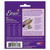 *3 SETS ELIXIR 16182 PHOSPHOR BRONZE ACOUSTIC GUITAR STRINGS LIGHT NANO (13-53)*