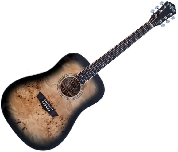 **WASHBURN DFBDB DEEP FOREST BURL DREADNOUGHT ACOUSTIC GUITAR - IN-STORE PICKUP ONLY -**