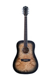 **WASHBURN DFBDB DEEP FOREST BURL DREADNOUGHT ACOUSTIC GUITAR - IN-STORE PICKUP ONLY -**