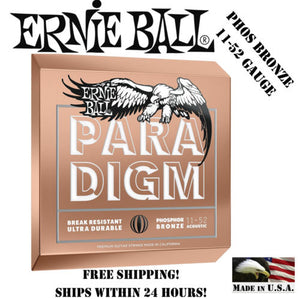 **ERNIE BALL PARADIGM 2078 PHOSPHORE BRONZE ACOUSTIC GUITAR STRINGS (11-52)**