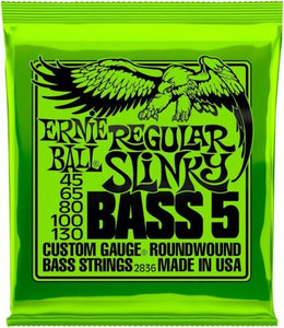 **ERNIE BALL 5-STRING BASS 45-130 ELECTRIC REGULAR SLINKY STRINGS 2836**