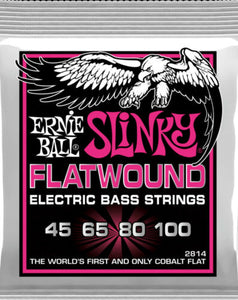 **ERNIE BALL FLATWOUND COBALT SUPER SLINKY 45-100 ELECTRIC BASS STRINGS 2814**