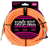 **ERNIE BALL 10' or 18' BRAIDED INSTRUMENT/GUITAR CABLE - 5 COLOR CHOICES**