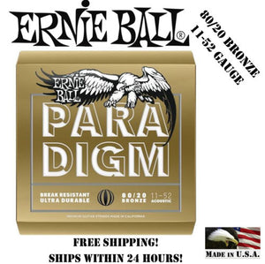 **ERNIE BALL PARADIGM 2088 80/20 BRONZE ACOUSTIC GUITAR STRINGS (11-52)**