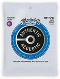 **3 SETS - MARTIN MA175 ACOUSTIC GUITAR STRINGS CUSTOM LIGHT 80/20 (WAS M175)**