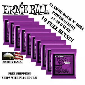 *10 PACK ERNIE BALL 2250 CLASSIC ROCK N ROLL SLINKY ELECTRIC GUITAR STRINGS*