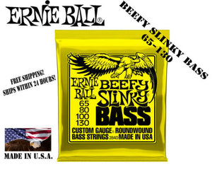 **ERNIE BALL BEEFY SLINKY 65-130 ELECTRIC BASS GUITAR STRINGS 2840 (4-STRING)**