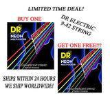 **DR HI-DEF NEON MULTI-COLOR ELECTRIC GUITAR STRINGS (9-42) -- COATED STRINGS**