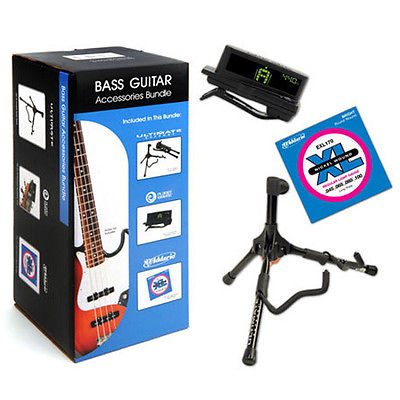 *D'ADDARIO ULTIMATE ELECTRIC BASS PACK EXL170 BASS STRINGS, CT-12 TUNER, STAND*